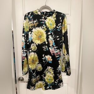 ZARA Gathered Printed Dress